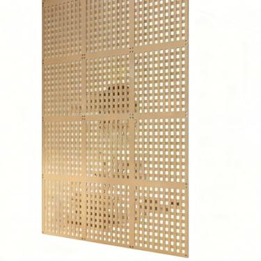 Imagem de Conjunto de painéis decorativos com aberturas Painéis divisórios Telas MDF Conjuntos de 6, 12 e 18 - Configurações quadradas distintamente elegantes (Kit 1 pçs-40cm x 40cm)