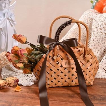 Imagem de Fita de cetim dupla face 2,5 cm x 50 metros - Embrulho de presente, artesanato, decorações de casamento, projetos de artesanato e bricolage, marrom