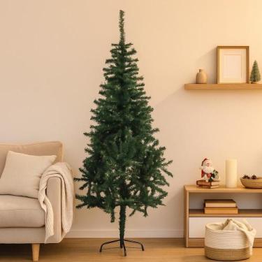 Imagem de Árvore De Natal 1,50m 380 Galhos Pés de Ferro Decoração Shopping Condo