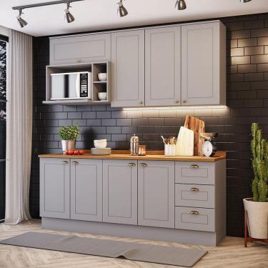 Imagem de Cozinha Compacta 5 Peças Com Tampo Amy Casa 812 Cinza