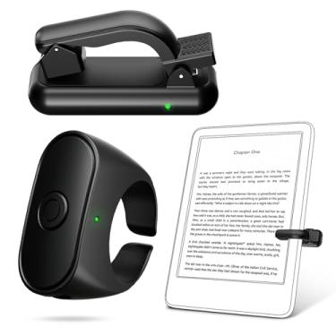 Imagem de Anel virador de página de controle remoto para Kindle Paperwhite Oasis Scribe Kobo eReaders, controles remotos para câmera de vídeo, clique para virar páginas para tablets iPad com bolsa de