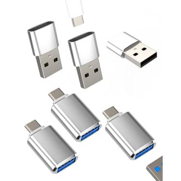 Imagem de Adaptador de cabo USB C OTG (pacote com 6 unidades) Conversor tipo C para Apple para iPhone15 Pro Max Plus para iPad Air4/5 Mini6 MacBook compatível com Samsung Galaxy S23 Accessorie Thunderbolt USB