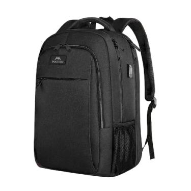 Imagem de Mochila para Notebook de 15.6 Polegadas, Executiva Fina para Viagem, Resistente à Água, Design Antifurto com Bolso Oculto e Porta de Carregamento USB para Homens e Mulheres