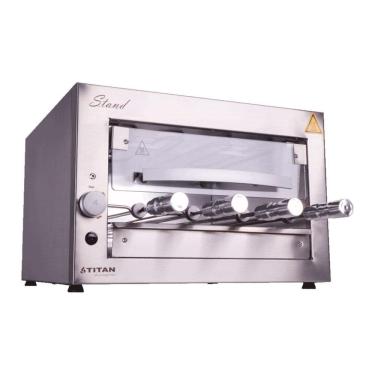 Imagem de Churrasqueira Elétrica Bancada 4 Espetos Porta Vidro 220V