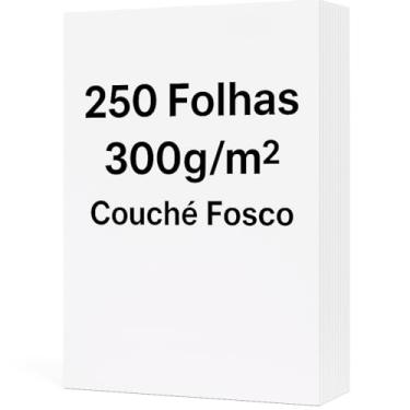Imagem de Papel A4 Couchê Fosco 300g/m² A4 (210×297 mm) – 250 Folhas | Papel para Convites, Catálogos, Impressões Profissionais Premium Nevia