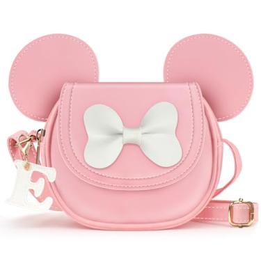 Imagem de CaseBot Bolsa infantil para meninas, linda bolsa estilo princesa para crianças de 2, 3, 4, 5, 6, 7, 8 anos, presente de aniversário/Natal, Rosa E
