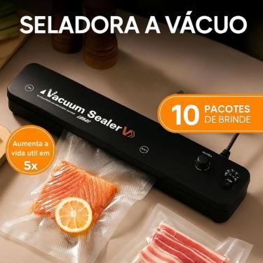 Imagem de Seladora Portátil Bivolt Compacta Alimentos Profissionais