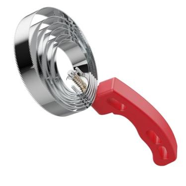 Imagem de Pente de curry de 5 anéis, raspador de cavalo, reversível, aço inoxidável, pente de descamação de gado com aderência de toque macio para cavalos, cães, animais de estimação