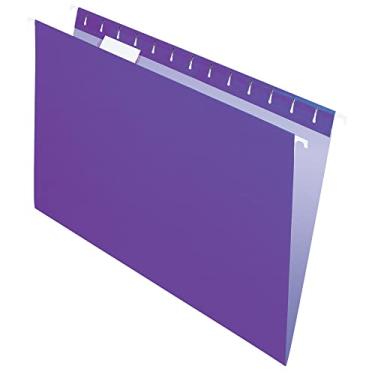 Imagem de Office Depot Pastas de arquivo suspensas em 2 tons, corte de 1/5, 21 x 35 cm, tamanho ofício, roxo, caixa com 25, OD81631