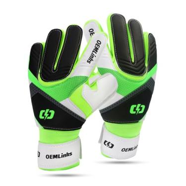 Imagem de Luvas de goleiro de futebol de látex Luvas de goleiro de futebol com punhos fortes para adultos