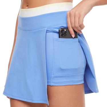 Imagem de Balance Collection Saia feminina Rebecka com bolso 35,5 cm, Granada Sky, G