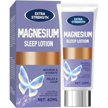 Imagem de YuanKanJu Creme de magnésio para dormir, loção noturna de magnésio para crianças e adultos, creme calmante natural para dormir, alívio do estresse e humor calmo, absorção rápida, 60 ml