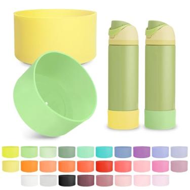Imagem de Kaitiaki 2 peças de bota de silicone para garrafa de água FreeSip Owala de 680 g, manga inferior antiderrapante resistente a arranhões, acessórios de garrafas esportivas protetoras, sem BPA (KeyLime+