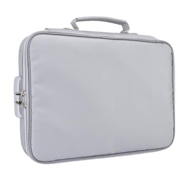 Imagem de SUNGOOYUE Organizador de Arquivos à Prova de Fogo, Caixa de Armazenamento Segura e Com Fechadura para Documentos e Dinheiro, Design Prático para Escritório Doméstico, Tecido de Fibra de Vidro