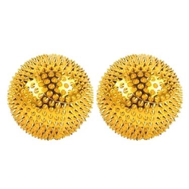 Imagem de Massageador de Bola de Acupressão, Massageador Ativo e Espetado, Massageador Duro para Mão, pé, Pescoço, Costas, Ombro, Cintura, Ponto de Gatilho, Ação, Ouro e Prata, 2 Peças (32