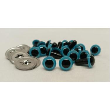 Imagem de Olhos de segurança azuis Sassy Bears 12 mm (10 pares) para ursos, bonecas, fantoches, artesanato