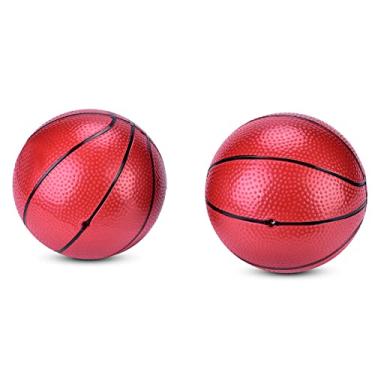 Imagem de Bola de Basquete Infantil, Vermelho Escuro, 2 * bolas. Basquete Infantil Fácil para Ambientes Internos e Externos, Salto e Cooperação Em equipe. Ótima Diversão de Playground Com