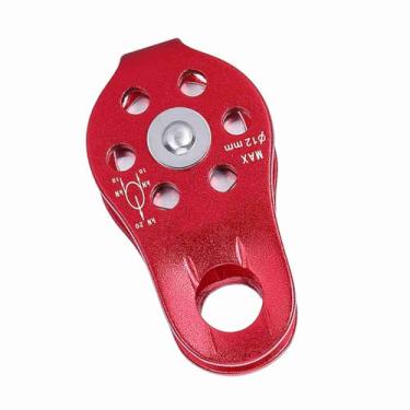 Imagem de Bloco de Polia de Escalada Resistente de Liga de Alumínio para Acessório de Equipamento de Segurança (Vermelho)