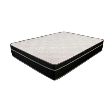 Imagem de Cama Box Baú Viúva 128 Tecido Branco Com Colchão Paris De Molas Preto 26x128x188