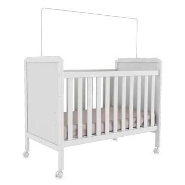 Imagem de Berço Americano Cloe 2 Em 1 Branco Brilho - Móveis Peroba