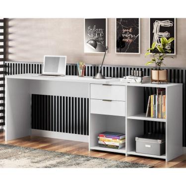 Imagem de Mesa Office Nt2060 Em L Ou Reto Com 2 Gavetas Notável Branco