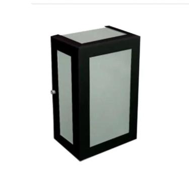 Imagem de Arandela Dm Retangular 213 5 Vidros Preto Texturizado