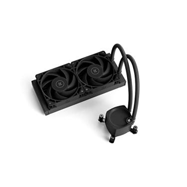 Imagem de EK Nucleus AIO CR240 Dark All-in-One Cooler líquido para CPU com ventiladores EK FPT, peças de computador de resfriamento de água, ventilador de 120 mm, compatível com as mais recentes CPUs Intel e AMD