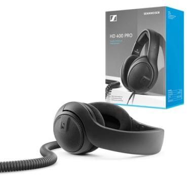 Imagem de Fones de ouvido dinâmicos Sennheiser HD 400 PRO Open Back para estúdio, mistura, vídeo, produção de áudio, Twitch, audição de música em alta definição, cabo removível de 1/8" com adaptador de ¼"