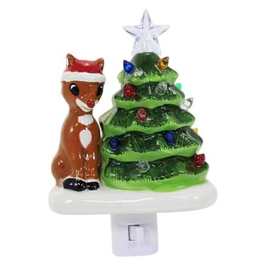 Imagem de Ｂｅｓｇａ Luminária de Natal em formato de árvore, mini árvore de Natal em resina, luminária de parede para decoração natalina em casa, quarto ou, Alce