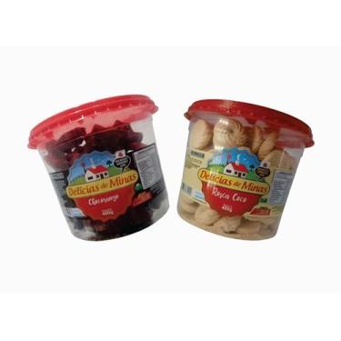 Imagem de Bolachas Artesanais 800g, Sabor Coco + Chocorango