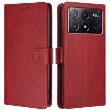 Imagem de Asdsinfor Capa carteira para Xiaomi Poco X6 Pro 5G/Redmi K70E, [bloqueio RFID] Suporte de 3 cartões [capa interior de TPU à prova de choque] Capa flip magnética de couro PU para Xiaomi Poco X6 Pro 5G