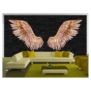Imagem de Papel De Parede 3D Arte Asas Selfie Insta Cores 3,5M Tra436 - Você Dec