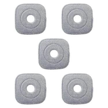 Imagem de Bothyi Conjunto de esfregão e balde esfregões de microfibra alça ajustável cabeça plana esfregões de pó esfregão preguiçoso para canto casa piso banheiro, 5 Esfregões