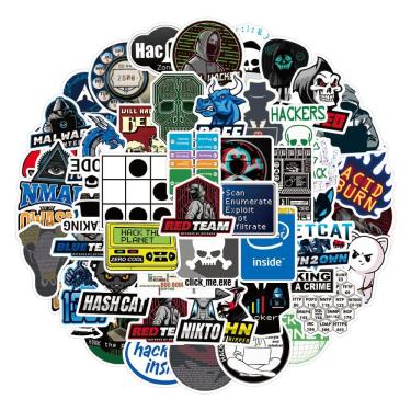 Imagem de Pacote de adesivos Hacker Anime, vinil impermeável, 50 unidades