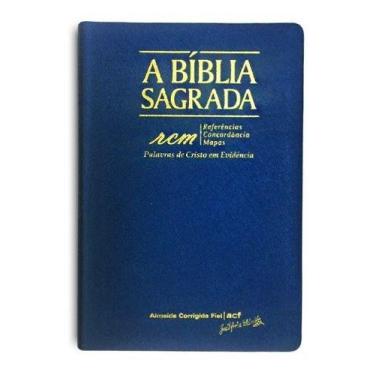 Imagem de Biblia Grande Rcm Luxo Azul - SBB