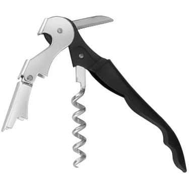 Imagem de Abridor de Vinhos Saca Rolhas Aço Inox Garrafa Lata 3 em 1 Resistente (5)