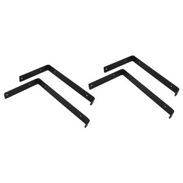 Imagem de Suporte para Herners Em L, Suporte para Prateleira Flutuante 1,2 Polegadas de Largura e 5,9 Polegadas de Altura, Montagem Fácil, 4 Peças, Suporte de Carga Forte Com Parafusos de Cozinha (20cm)