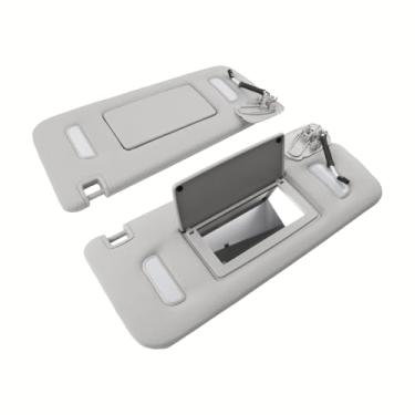 Imagem de 1 par de viseira de sol cinza adequada para Chevy Silverado 1500 Suburban 1500 2500 Avalanche Tahoe GMC Sierra Yukon XL Cadillac Escalade substitui 22850306 22850310