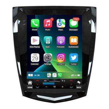 Imagem de [8Core 4G + 64G] Rádio estéreo para carro Cadillac ATS XTS SRX CTS 2013-2018: tela sensível ao toque HD de 9,7 polegadas com câmera de backup sem fio Carplay Android Auto Bluetooth GPS 5G WiFi SWC FM