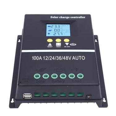 Imagem de Fafeicy Controlador de Carga Solar, Regulador de Display LCD MPPT 100A 48V, para Gerenciamento Eficiente de Bateria Em Sistemas de Painel Solar Doméstico