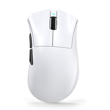 Imagem de MAMBASNAKE Mouse para jogos sem fio Attack Shark V3, sensor óptico ajustável 25K DPI PAW3311, ergonômico de 62 g, leve, 5 botões programáveis, bateria de 500 mAH, 2,4G/BT/USB-C com fio para PC