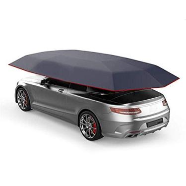 Imagem de Tenda de carro semi-automática em movimento guarda-chuva de carro portátil proteção de carro guarda-chuva de carro cobertura de barraca de teto capa de isolamento de carro para-sol impermeável à prova