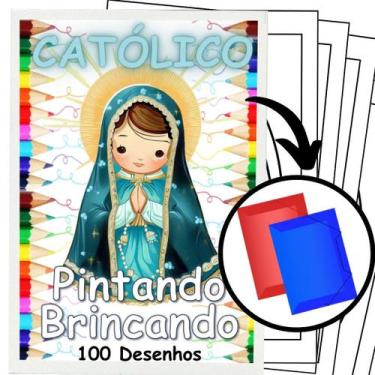 Imagem de 100 Desenhos Católicos Para Colorir E Pintar 50 Folhas Avulsas A4! 2 D
