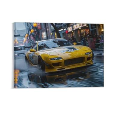 Imagem de HouLaiZhe Speed ​​s15 Jdm Carro Dia Chuvoso Cartazes Tela Estética Sala Decoração de Parede Impressões Galeria Sala Decoração de Parede para Quarto Sala de Estar Escritório 18 x 24 polegadas (45 x 60
