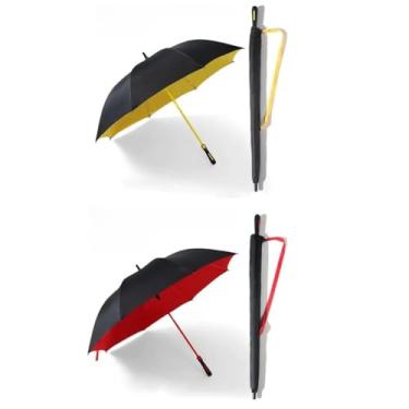 Imagem de Guarda-Chuva Grande Automático - Fibra de Vidro Blackout para Proteção UV, Reforçado para Tempestade(kit2 (amarelo+vermelho))