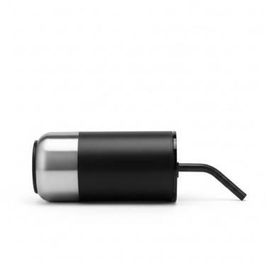 Imagem de Copo Térmico com Tampa e Canudo Inox 550ml – Preto e Branco – Parede Dupla – Base Antiderrapante – Ideal para Trabalho, Academia e Uso Diário (Preto)