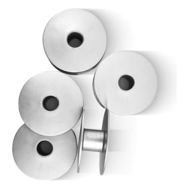 Imagem de Bobina Baixa de Alumínio para Máquina de Costura Doméstica NYBC Kit com 5 Unidades Compatível Singer Brother Elgin Costura e Artesanato