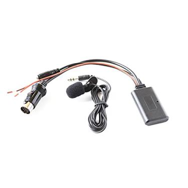 Imagem de ZEZEFUFU Adaptador Bluetooth preto de 150 cm cabo AUX de música de áudio + microfone para Kenwood CD estéreo de 13 pinos