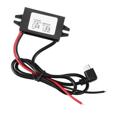 Imagem de Cosiki Regulador Abaixador Micro USB de 12V a 5V para Smartphone de Carro, Conversor de Tensão de Alta Taxa de Conversão para Estéreo de Carro, Rádio, Monitoramento, Display LED