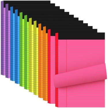 Imagem de Jetec 12 blocos legais para paisagem, pautado para faculdade, 50 folhas, blocos de escrita de cores sortidas, caderno horizontal para trabalho, escritório, viagens (20 x 12,7 cm, cores fluorescentes)